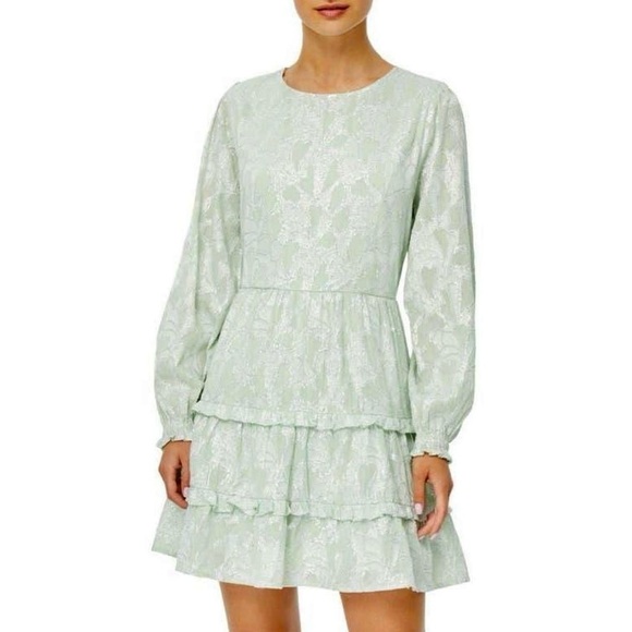 Roller Rabbit Dresses & Skirts - 🌻Roller Rabbit Clermont Nori Tiered Dress – Size Small, Mint Green with Silver
